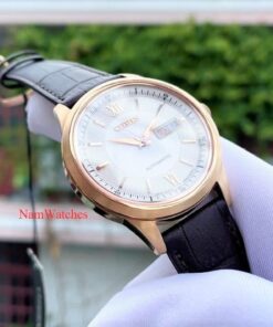 dong ho Citizen Automatic Elegant Rose Gold Leather - NY4053-05A