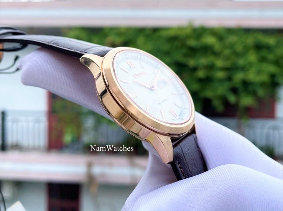 NY4053-05A (6) dong ho Citizen Automatic Elegant Rose Gold Leather - NY4053-05A
