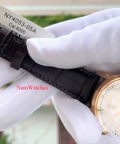 dong ho Citizen Automatic Elegant Rose Gold Leather - NY4053-05A