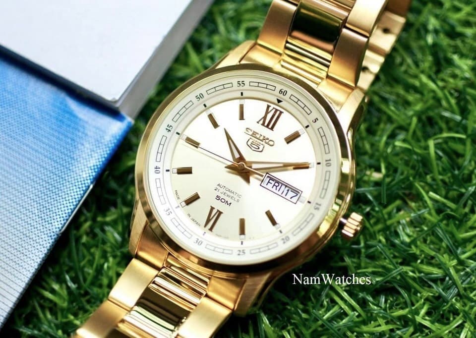 SNKP20J1 (10) dong ho Seiko 5 Full Gold - SNKP20J1