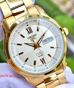 dong ho Seiko 5 Full Gold - SNKP20J1