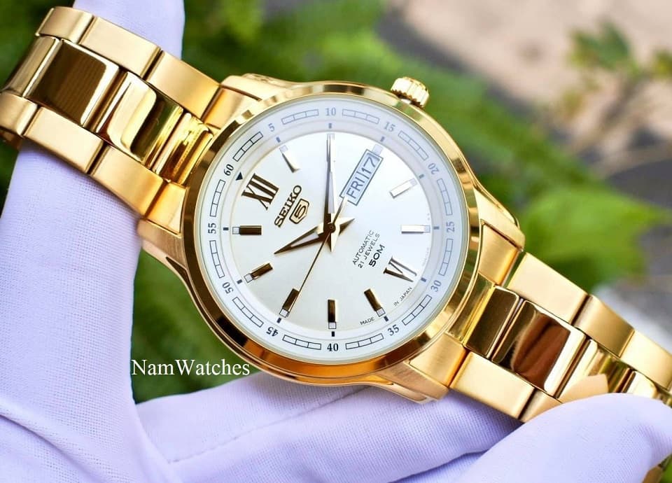 SNKP20J1 (5) dong ho Seiko 5 Full Gold - SNKP20J1