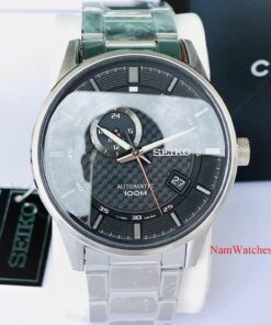 dong ho Seiko Automatic Sport Black Steel - SSA381K1