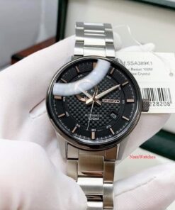 dong ho Seiko Automatic Sport Black Demi Rose Gold - SSA389K1