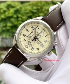 dong ho Seiko Quartz Chronograph Ivory Leather - SSB273P1