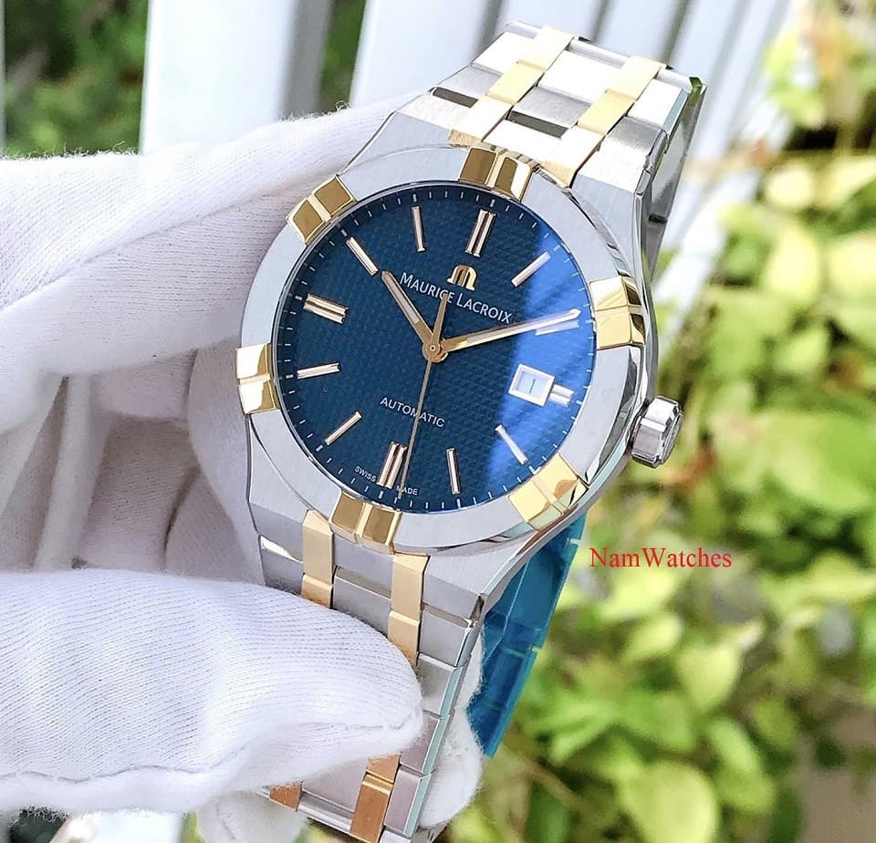 AI6008-SY013-432-1 (2) dong ho Maurice Lacroix Aikon Blue Demi Gold - AI6008-SY013-432-1