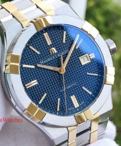 dong ho Maurice Lacroix Aikon Blue Demi Gold - AI6008-SY013-432-1