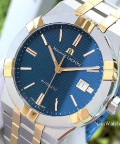 dong ho Maurice Lacroix Aikon Blue Demi Gold - AI6008-SY013-432-1