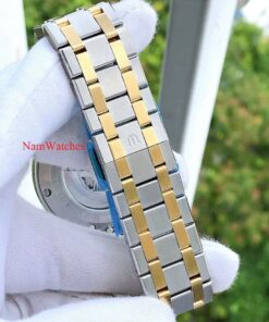 dong ho Maurice Lacroix Aikon Blue Demi Gold - AI6008-SY013-432-1