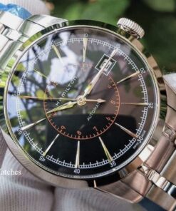 dong ho Hamilton Railroad Black Steel - H40555131