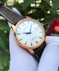 dong ho Citizen Automatic Rose Gold Leather - NJ0113-10A